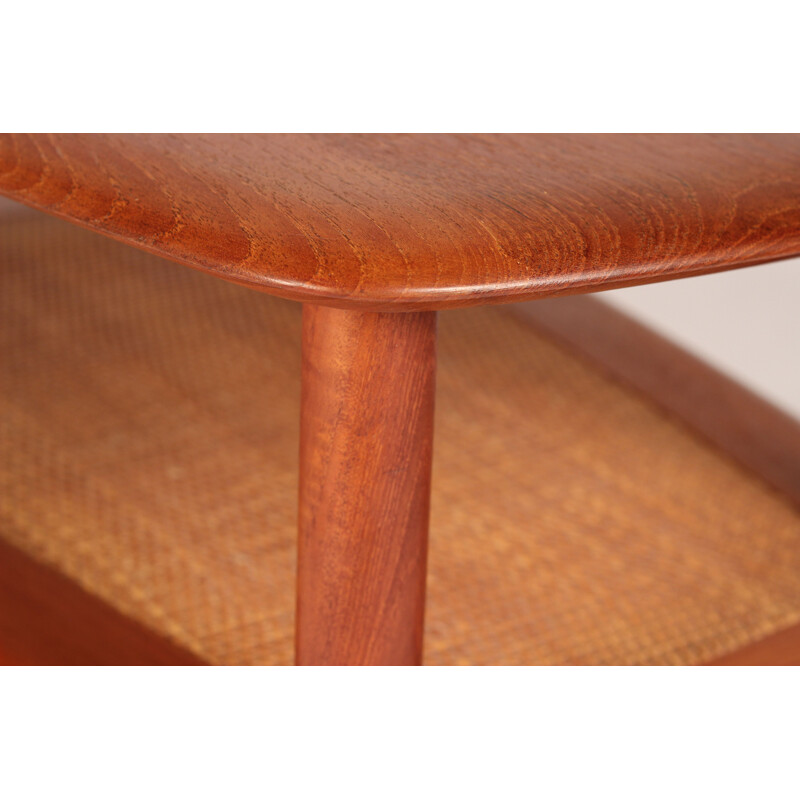 Scandinavian vintage teak side table by Peter Hvidt