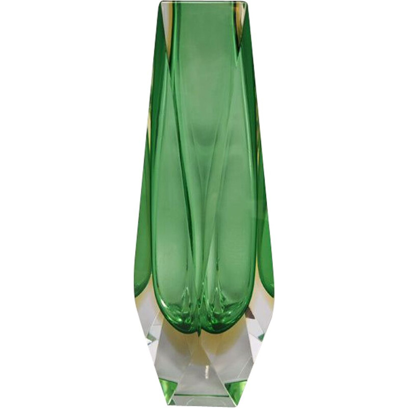 Vintage green vase by Alessandro Mandruzzato, Italy 1960s