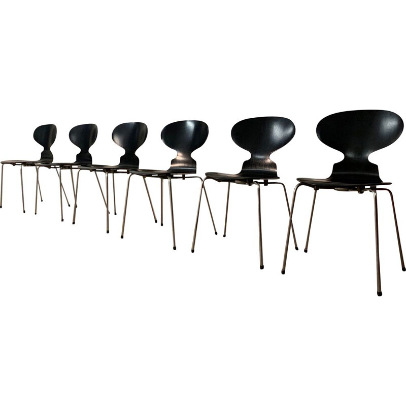 Juego de 6 sillas vintage 3100 Ant de Arne Jacobsen para Fritz Hansen, 1960