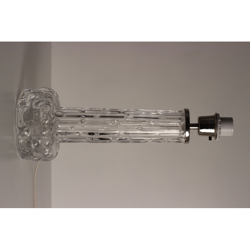 Rd vintage glass table lamp by Carl Fagerlund for Orrefors, Sweden