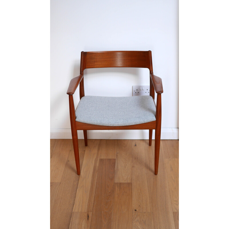 Desk chair in teak and wool, HOVMAND OLSEN - 1960s