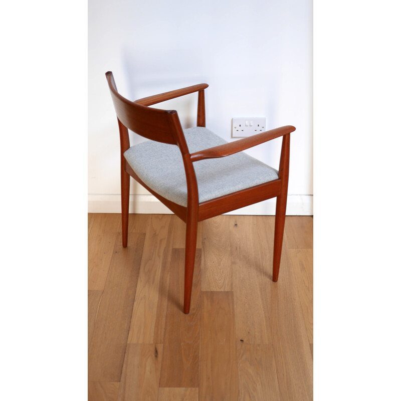 Desk chair in teak and wool, HOVMAND OLSEN - 1960s