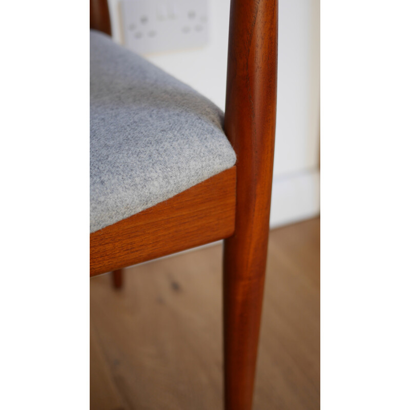 Desk chair in teak and wool, HOVMAND OLSEN - 1960s