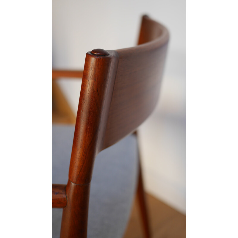 Desk chair in teak and wool, HOVMAND OLSEN - 1960s