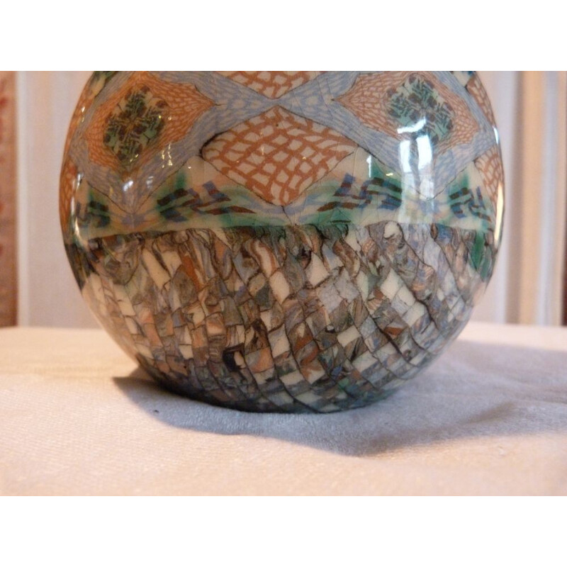 Vase in mozaic ceramic, Jean GERBINO - 1940s