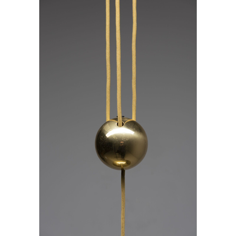 Vintage brass "Onos 40" pendant lamp by Florian Schulz, 1970