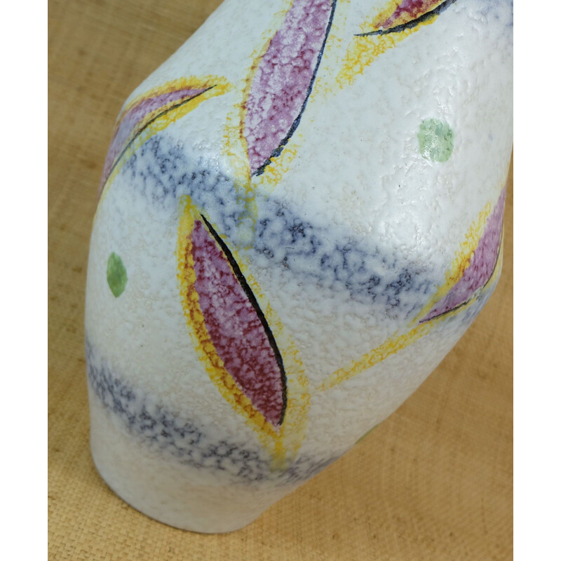 Vase Scheurich en céramique à motif abstrait - 1960