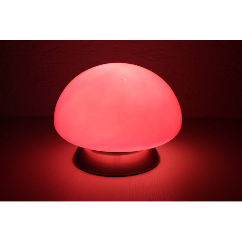 Lampe champignon vintage en verre, 1980-1990