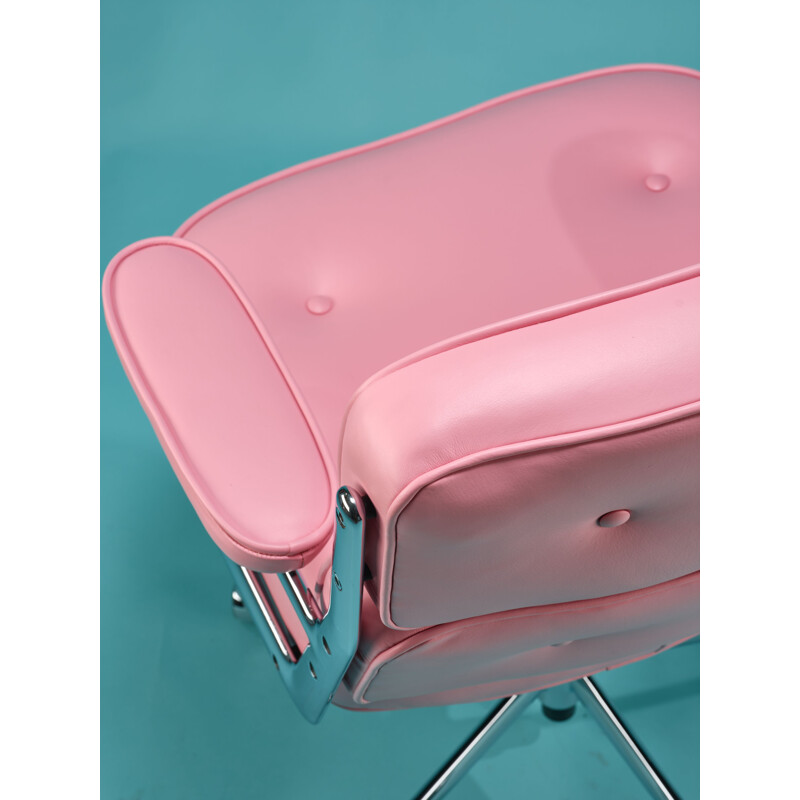 Vintage "Barbie Pink" iconic Es104 Lobby armchair by Ray and Charles Eames for Vitra, 2000