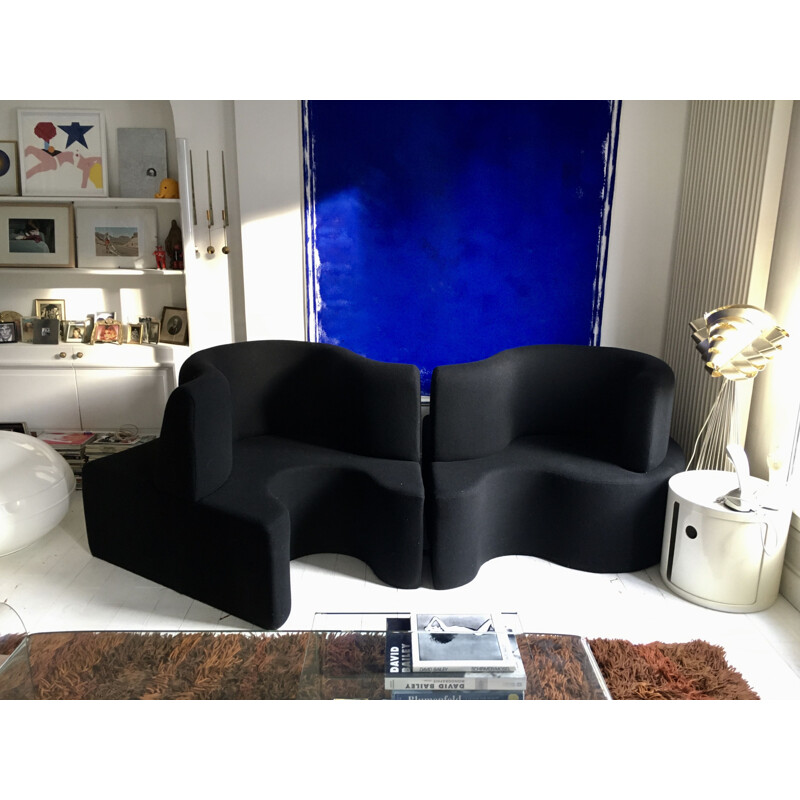 Vintage Cloverleaf sofa in 2 modules by Verner Panton, 1969