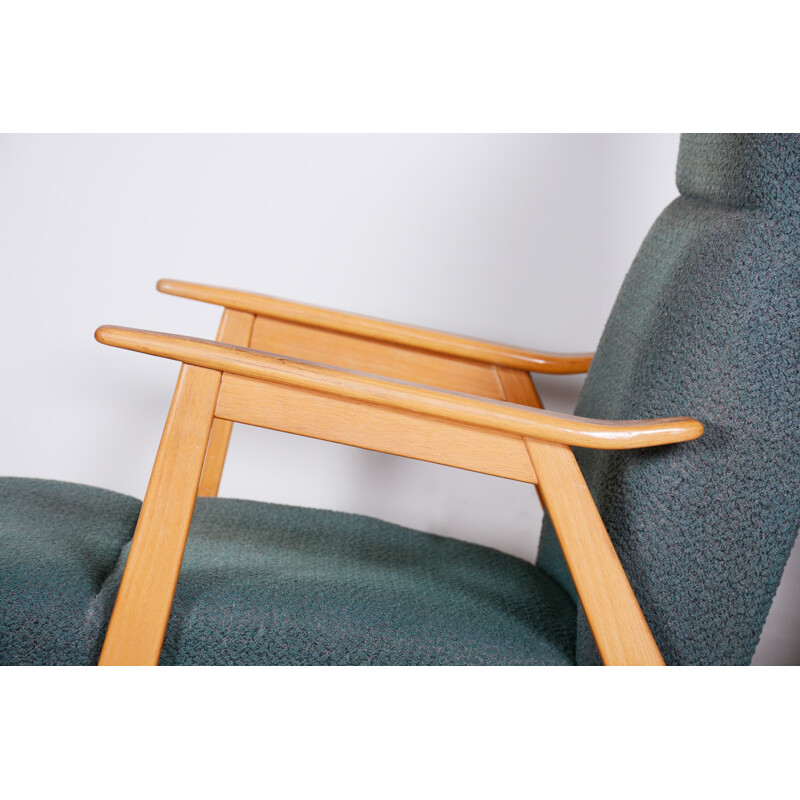 Paar vintage beukenhouten fauteuils van Jaroslav Šmídek