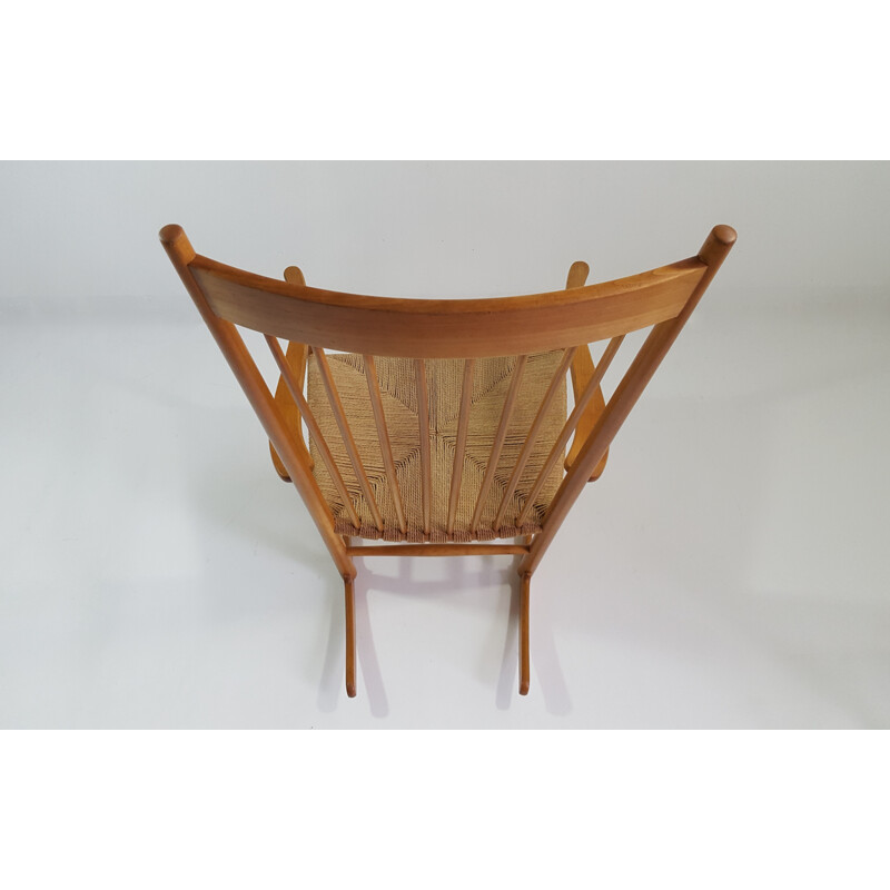 Rocking chair "J16" vintage en hêtre, Hans WEGNER - 1985