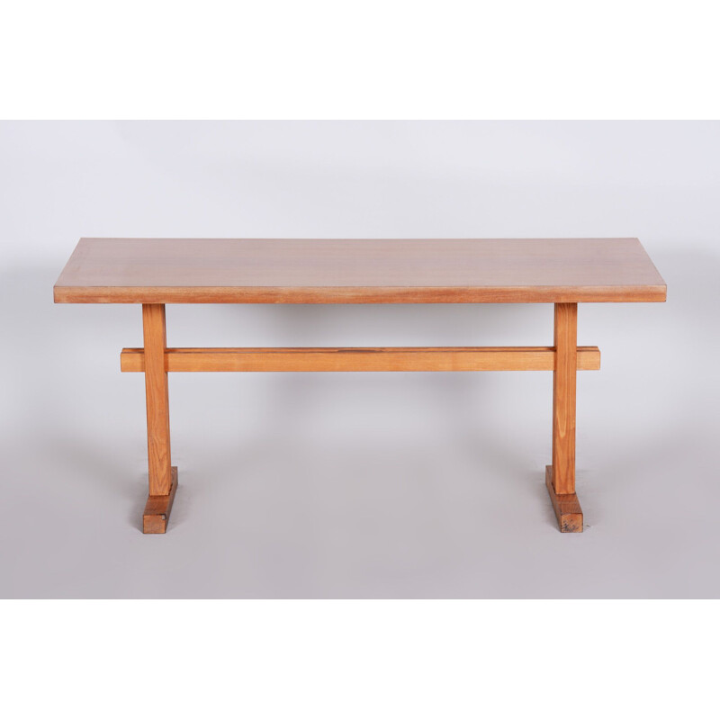 Vintage beech and rosewood coffee table by Dřevopodnik Holešov, Czechoslovakia 1960