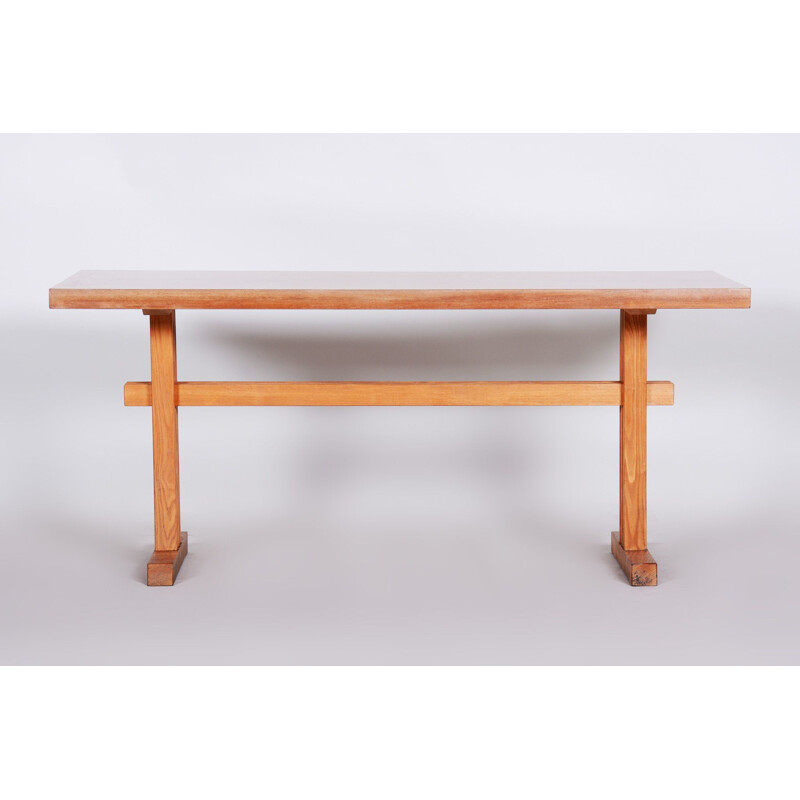 Vintage beech and rosewood coffee table by Dřevopodnik Holešov, Czechoslovakia 1960