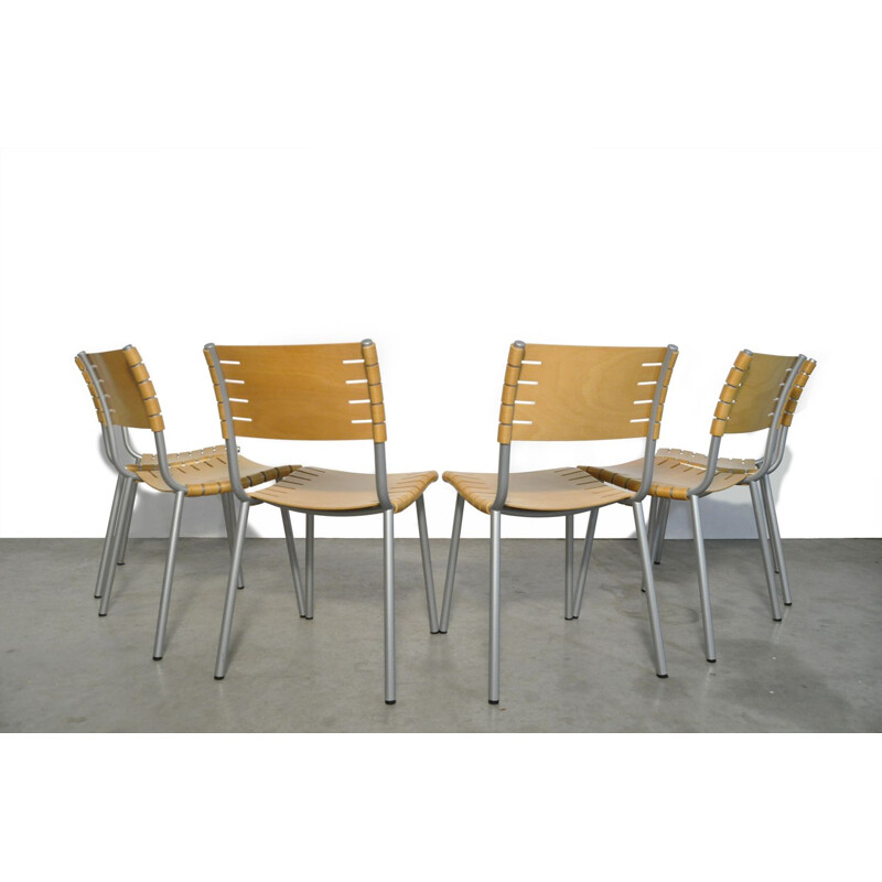 Set of 6 vintage dining chairs by Ruud Jan Kokke for Harvink, Netherlands 1980-1990s