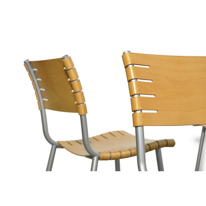 Set of 6 vintage dining chairs by Ruud Jan Kokke for Harvink, Netherlands 1980-1990s