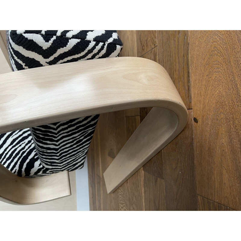 Mid century Zebra Tank armchair model 400 by Alvar Aalto for Artek, Finland 1970s