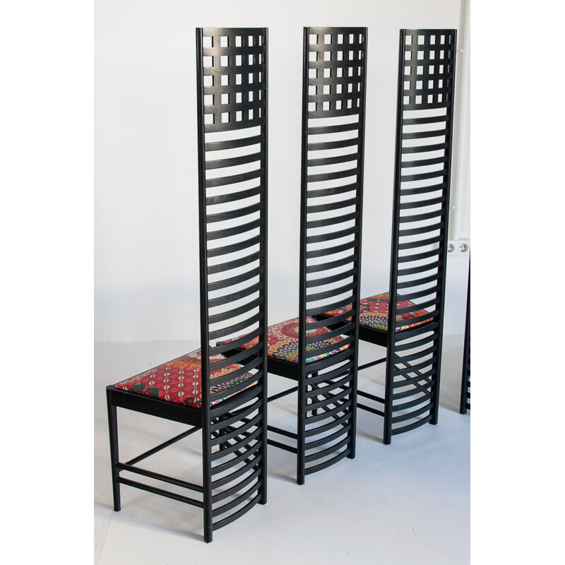 Ensemble de 6 chaises vintage 292 Hill House par Charles Rennie Mackintosh pour Cassina, Italie 1990