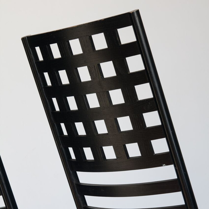Conjunto de 6 cadeiras da Casa da Colina 292 de Charles Rennie Mackintosh para Cassina, Itália 1990