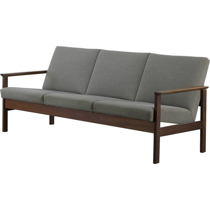 Pastoe sofa in teak and fabric, Yngve EKSTRÖM - 1950s