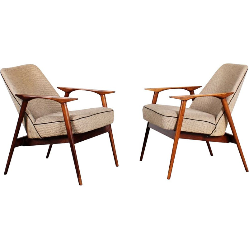 Pair of vintage armchairs by Miroslav Navrátil