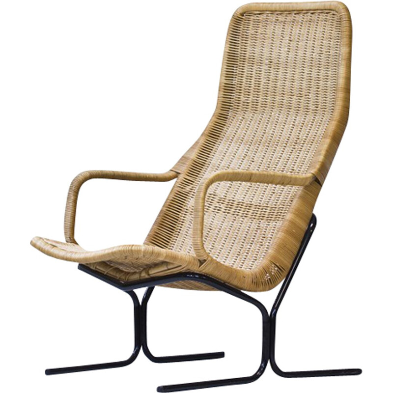 Rohé Noordwolde wicker lounge chair, Dirk VAN SLIEDREGT - 1960s