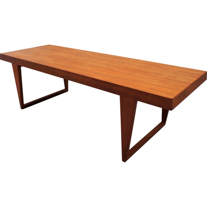 Scandinavian vintage teak coffee table by Illum Wikkelso, Denmark 1960