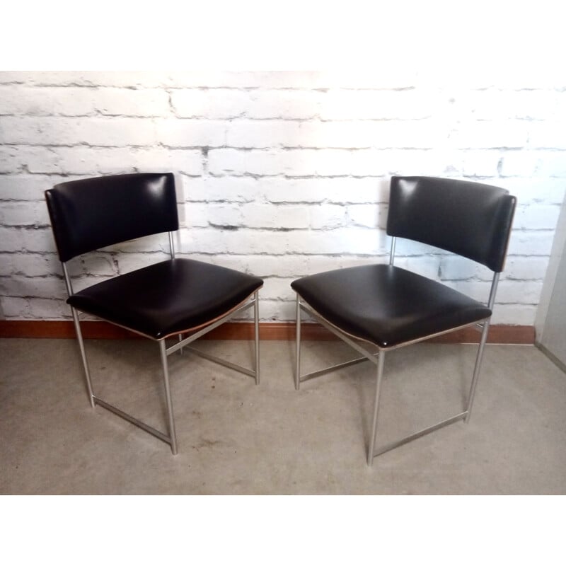 Set of 4 vintage Sm08 chairs by Cees Braakman for Pastoe, 1950s