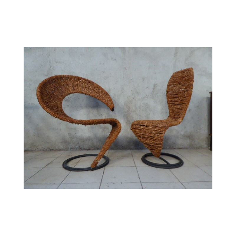 Pair of "S" chair, Tom DIXON - 1988