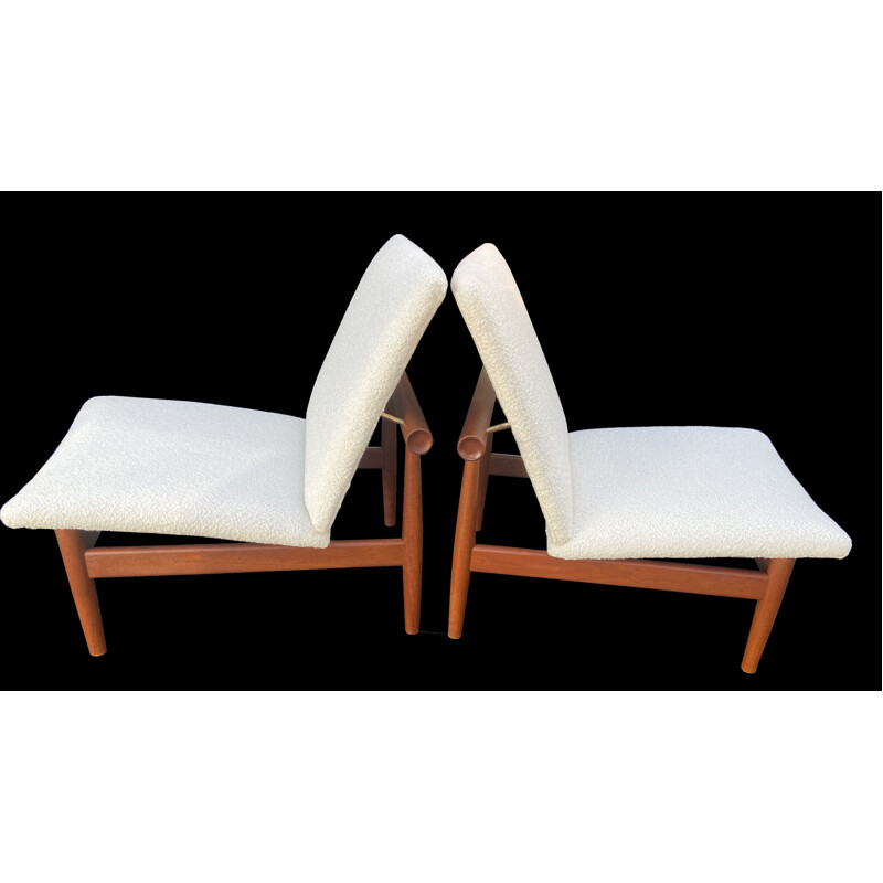 Paar vintage "Japan" fauteuils van Finn Juhl voor Frankrijk