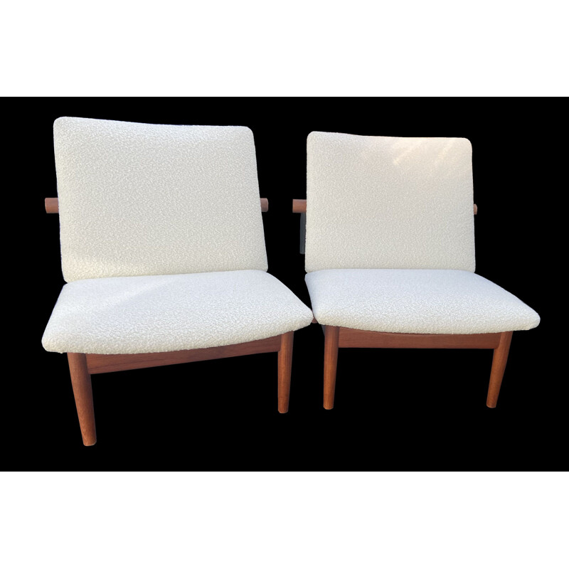 Pair of vintage "Japan" armchairs by Finn Juhl for France & Son, 1960s