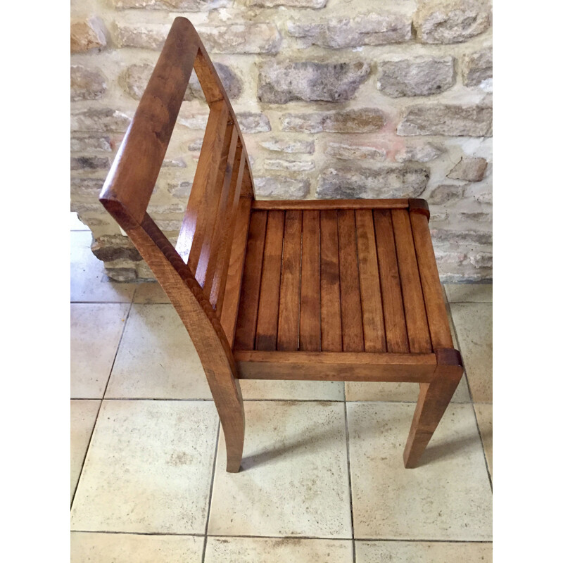 Paar vintage 103 eiken stoelen van René Gabriel