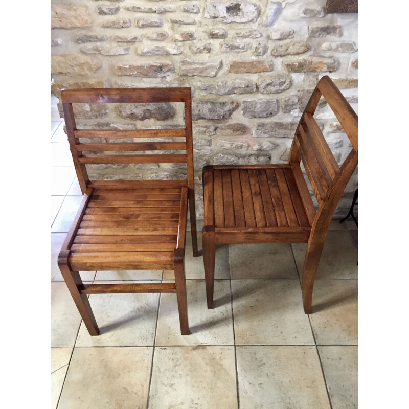 Paar Vintage-Stühle 103 aus Eiche von René Gabriel