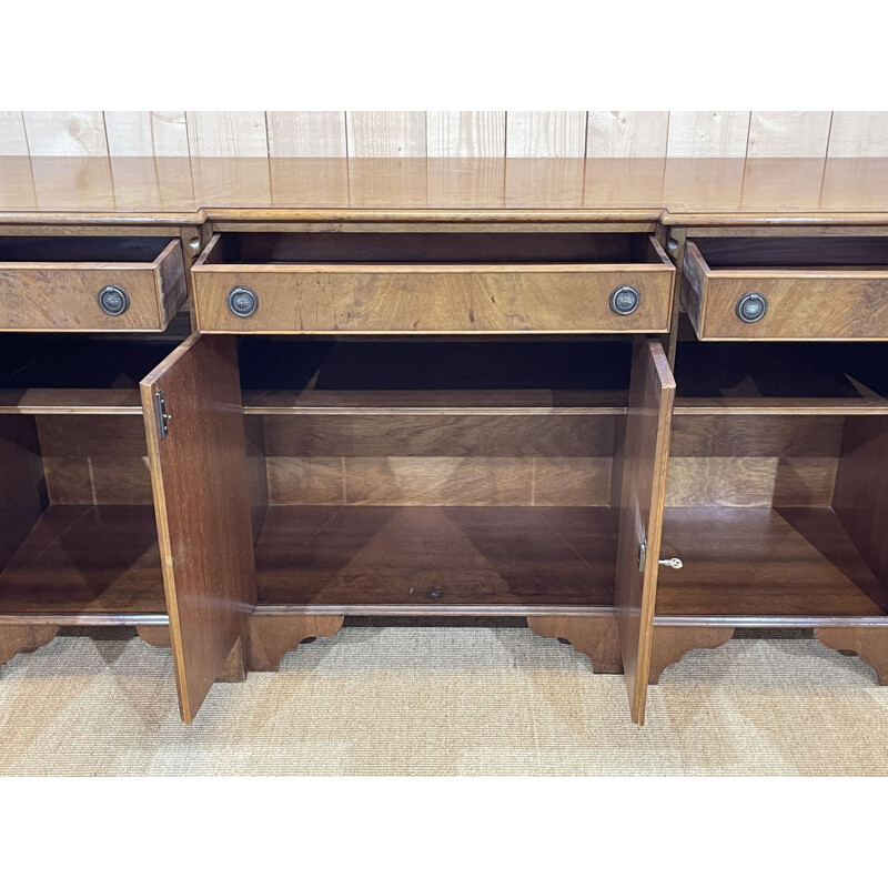 Vintage mahogany sideboard with 4 doors, England 1950