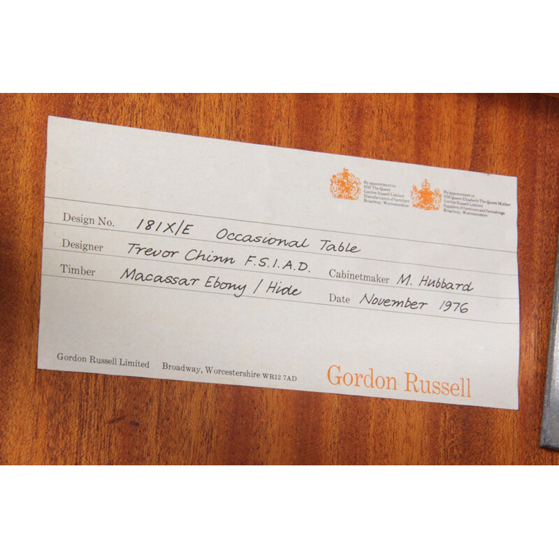 Table basse en macassar, Gordon RUSSELL - 1976