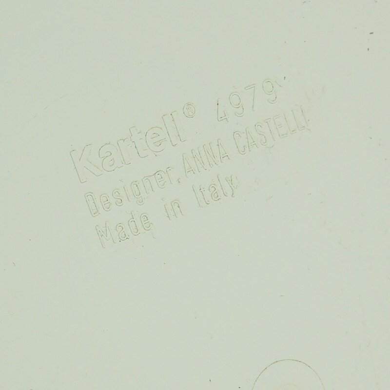 Chariot componibili carré blanc vintage par Anna Castelli pour Kartell, Italie 1960