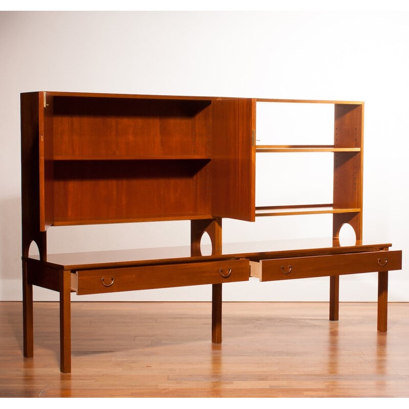 Vintage storage system in mahogany, Josef FRANK - 1950s