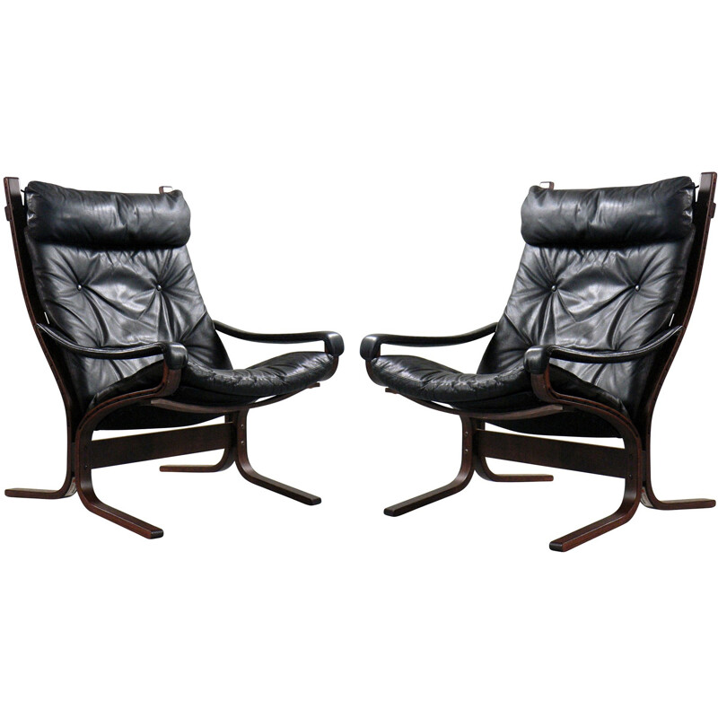 Pair of vintage Westnofa armchairs, Ingmar RELLING - 1970s