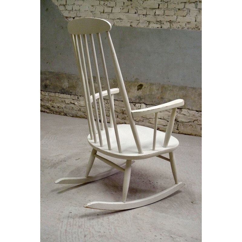 Rocking chair Stol en bois - 1950