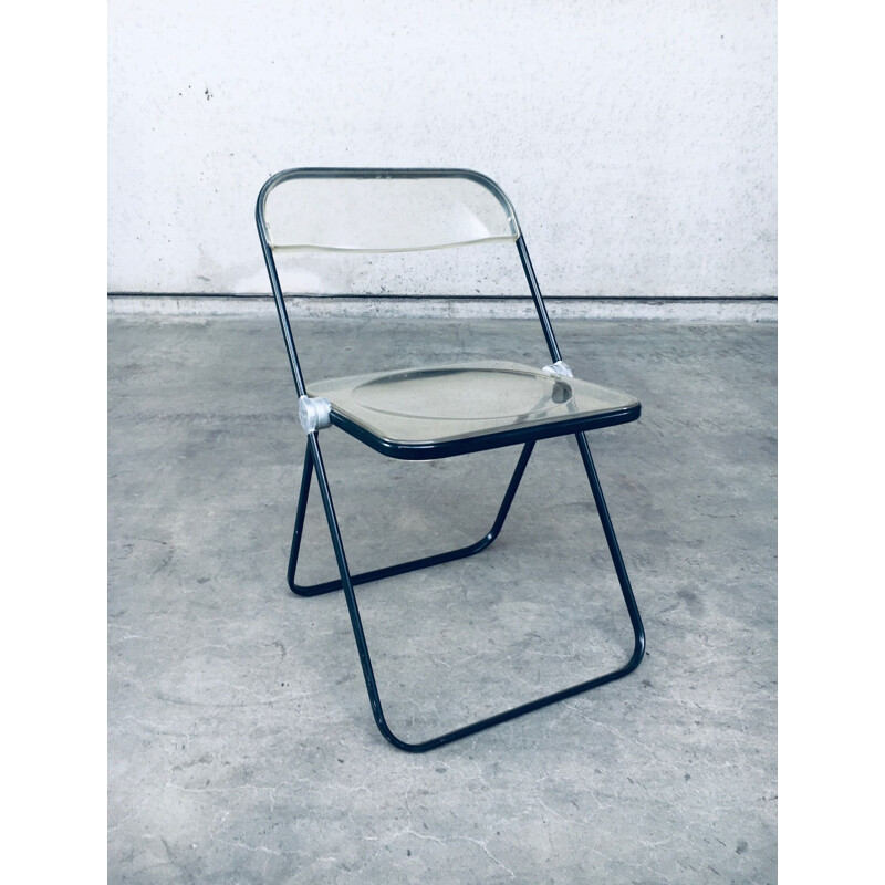 Set of 6 vintage folding chairs by Plia by Giancarlo Piretti for Anonima Castelli, Italy 1960