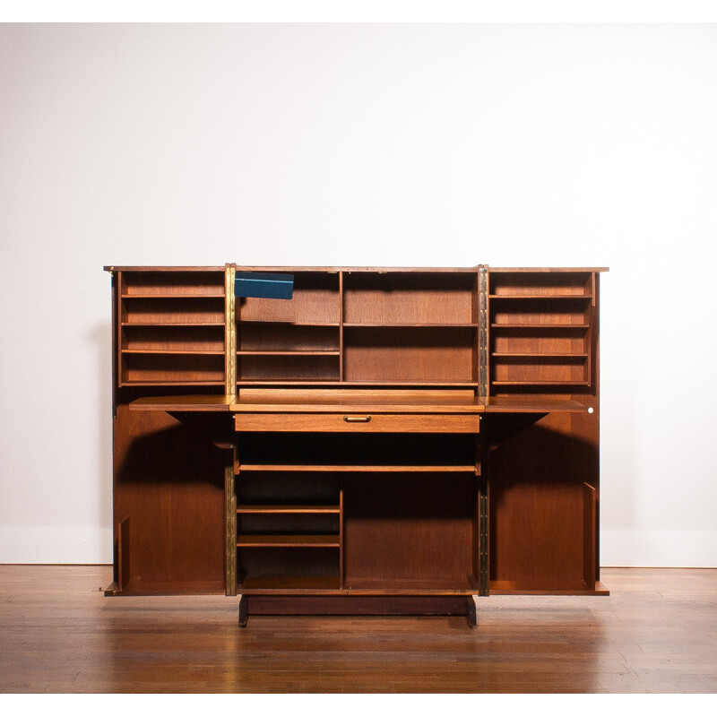 Mid century "Magic Box" desk in teak, MUMENTHALER & MEIER - 1960s