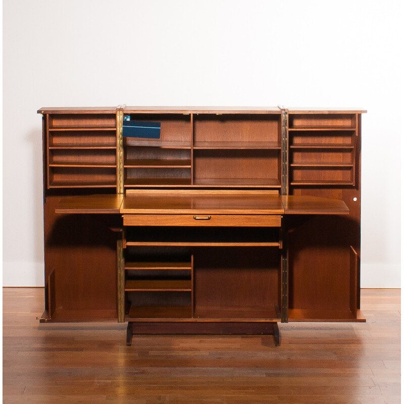 Mid century "Magic Box" desk in teak, MUMENTHALER & MEIER - 1960s