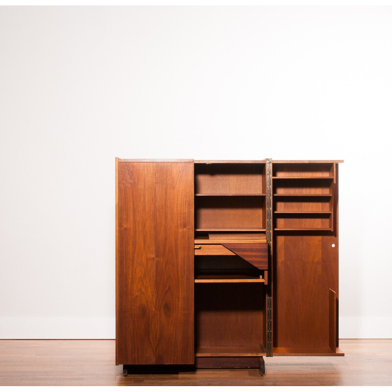 Mid century "Magic Box" desk in teak, MUMENTHALER & MEIER - 1960s