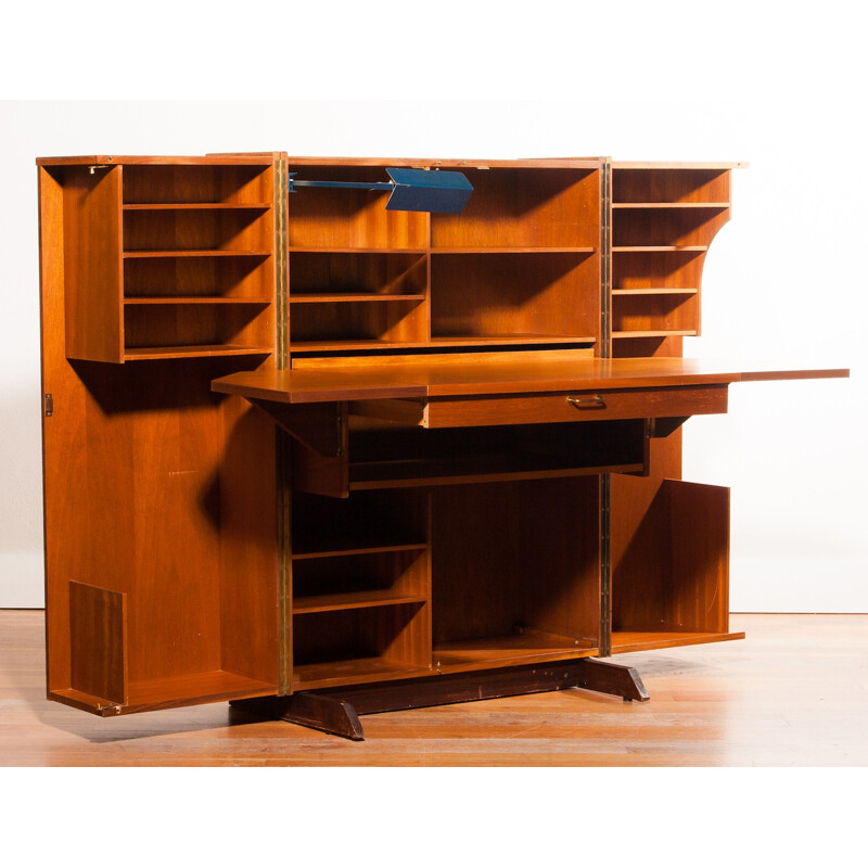 Mid century "Magic Box" desk in teak, MUMENTHALER & MEIER - 1960s