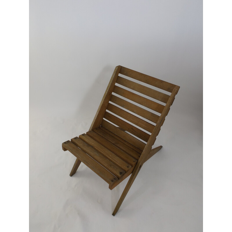 Paire de chaises "Scissor" en bois - 1950