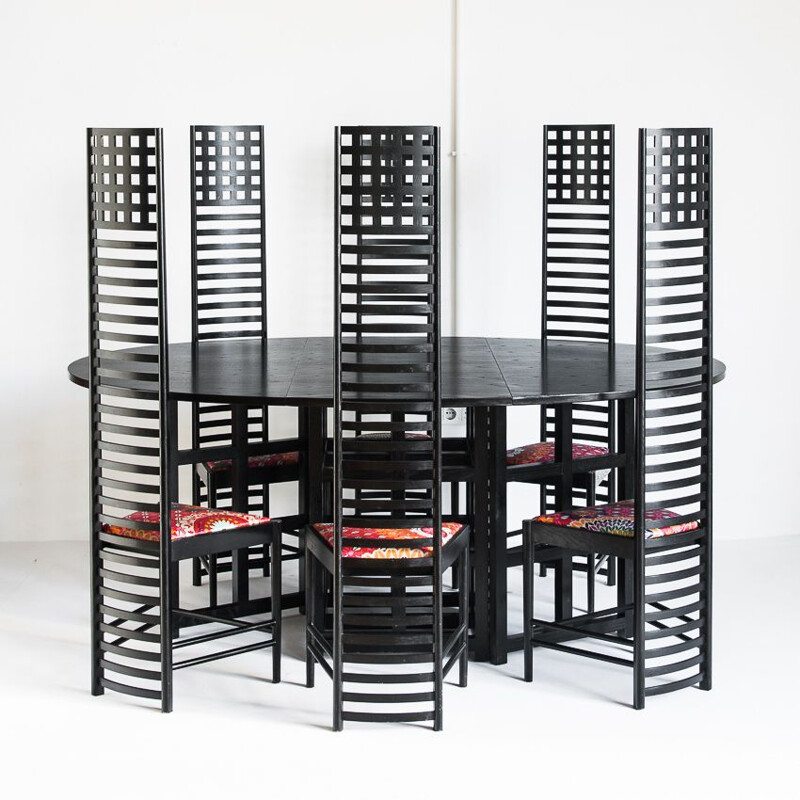 Table vintage Ds 1 par Charles Rennie Mackintosh, 1990