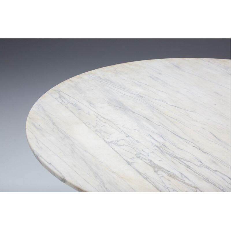 Vintage Carrara marble garden table, 1950s