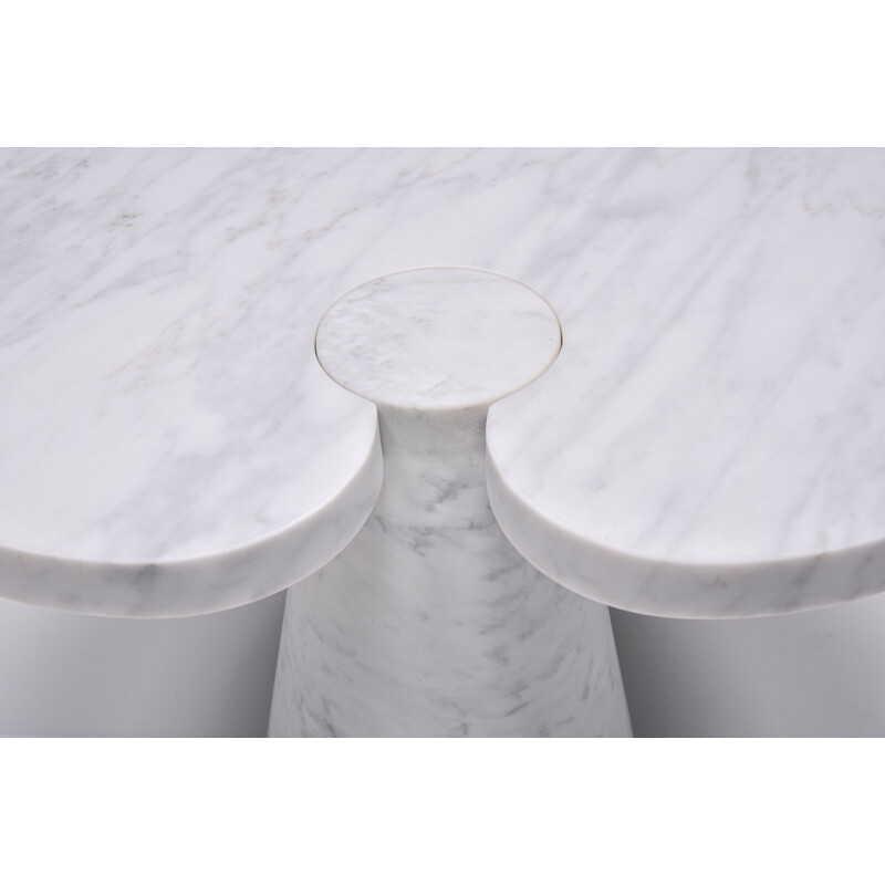 Paire de tables d'appoint vintage en marbre de Carrare par Angelo Mangiarotti pour Skipper, Italie 1971