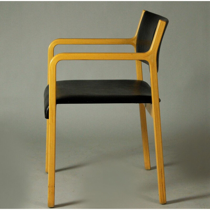Vintage bentwood armchair by Wilhelm Ritz for Wilkhahn, 1960s