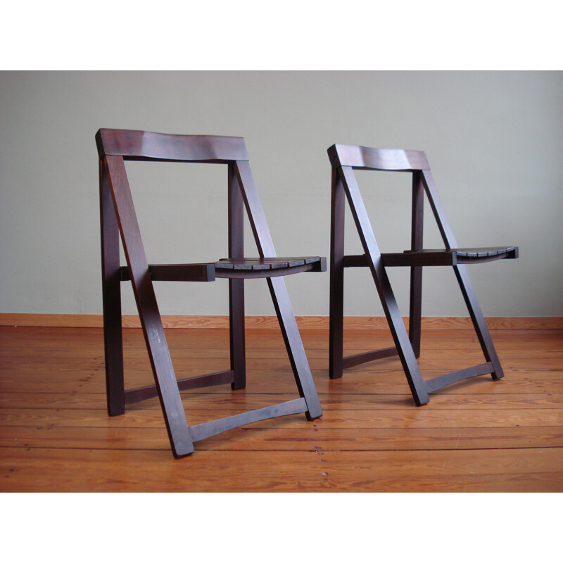 Set of 6 vintage folding chairs by Aldo Jacober for Bazzani, 1960